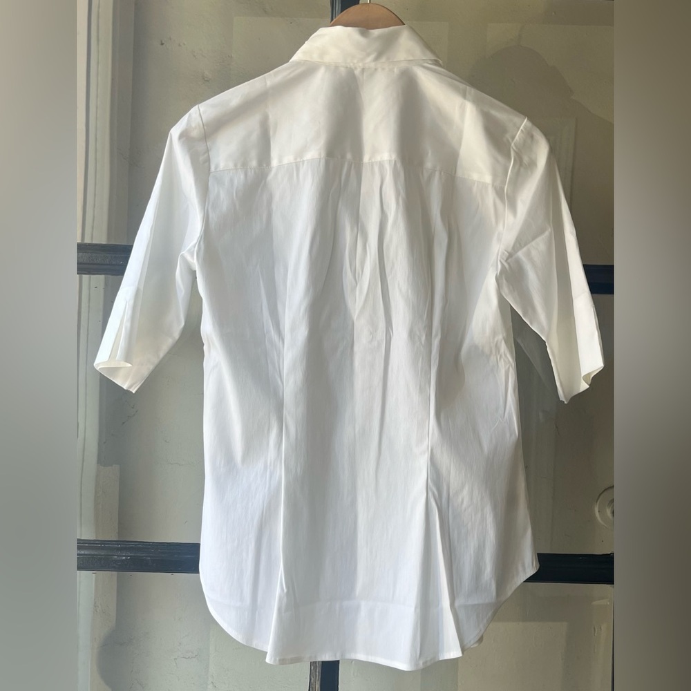 Ann Taylor White Button Up Shirt - Picture 2 of 4